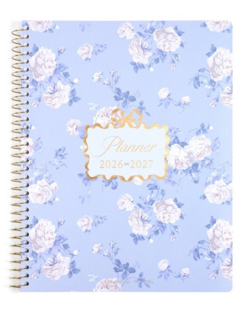LoveShackFancy x Target Yoobi 8.5x11 2026-27 Planner NWT Blue Floral Rosettes